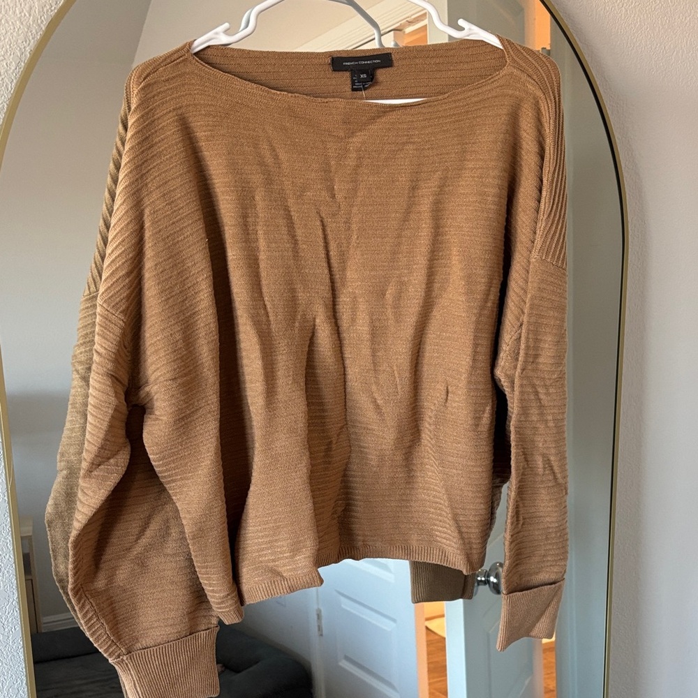 Brown Ribbed Sweater NWT